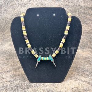 Navajo Sterling Silver Heishi Gemstone Necklace